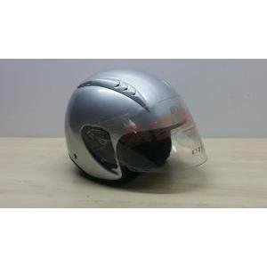 Casco da moto e scooter aperto bye helmet wizard argento lucido tg. m *72