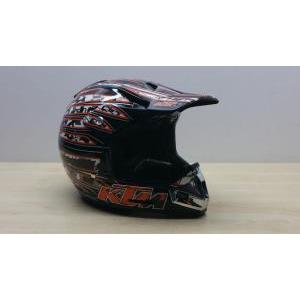 Casco moto cross enduro  racing pro helmet 08 nero arancio lucido tg xs 100