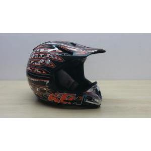 Casco da cross enduro hjc  racing pro helmet nero arancio tg. m 142