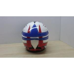 Casco da moto cross enduro bye integral cross  motor bianco blu tg. l 123