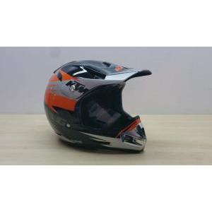 Casco da moto enduro cross hjc  power pro helmet nero arancione tg. xs 141