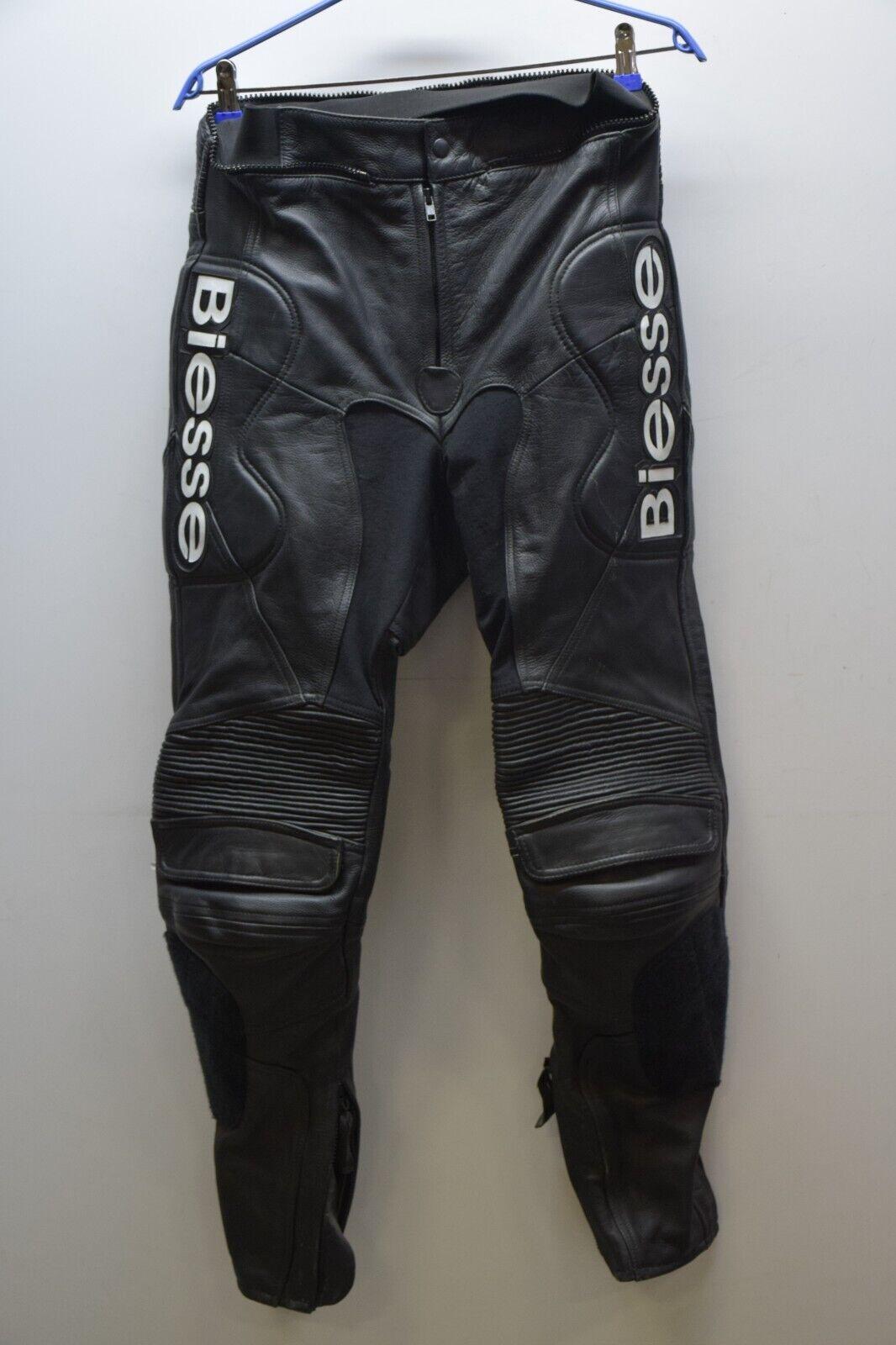  pantaloni in pelle da moto biesse racing nero tg. 52 21 - foto 1