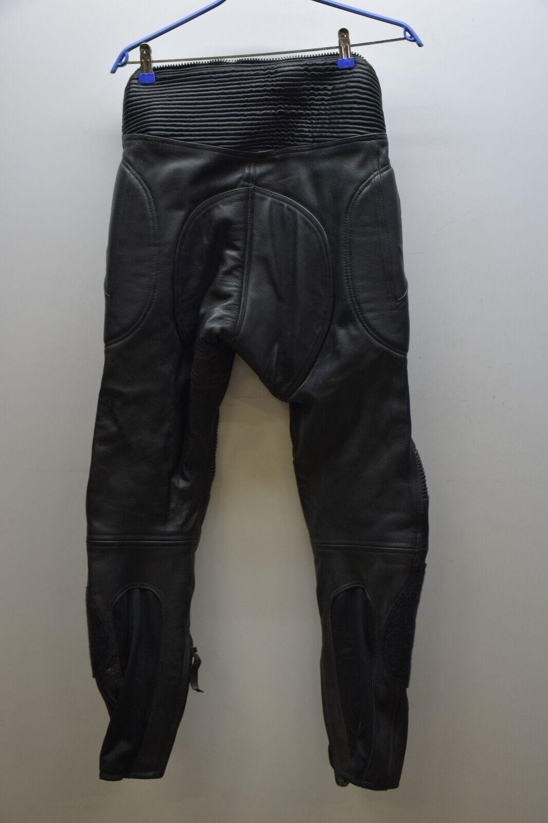  pantaloni in pelle da moto biesse racing nero tg. 52 21 - foto 2